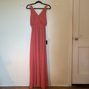 Lulus Lost In Paradise Rusty Rose Maxi Dress
